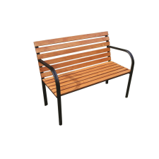  ROJAPLAST fenyőfából készült, fém szerkezetű kerti pad, 122 cm kerti bútor
