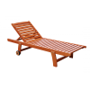 Rojaplast Luisa Fenyőfából Készült Lakkozott Kerti, Állítható Napozóágy/Nyugágy