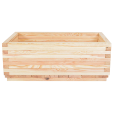  Rojaplast Maxi fenyőfából készült téglalap alakú natúr virágtartó láda - 100 cm kerti tárolás