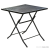 Rojaplast Összecsukható fém kerti szögletes asztal 70 x 70 cm, fekete - ZWMT-70F