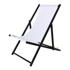 Rojaplast ROJAPLAST BAHAMA BLACK/WHITE bükkfából készült állítható nyugágy - fekete/fehér kerti bútor