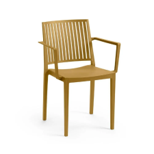 Rojaplast Rojaplast Bars műanyag kerti karfás szék, barna kerti bútor