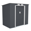 Rojaplast S2001A fém kerti ház, tároló, szürke - 201 x 121 x 176 cm