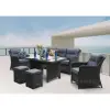 Rojaplast San Diego exkluzív polyrattan kerti Bútor garnitúra #antracit-szürke