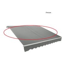 Rojaplast tartalék ponyva szövet napellenzőhöz 5x3m - Szürke (P4512) kerti bútor