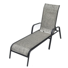 Rojaplast Zwc-52 fémből készült állítható kerti nyugágy, 194 cm - szürke kerti bútor