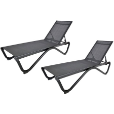 Rojaplast ZWL-515 Duo Napozóágy, fekete kerti bútor