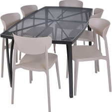Rojaplast ZWMT-24 kerti asztal 1 + 6 kerti szék szett, MARE kerti bútor
