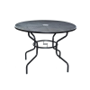 Rojaplast zwmt-51 fém kerti körasztal, napernyőlyukkal - fekete
