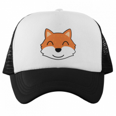  Róka Emoji - Trucker Hálós Baseball Sapka