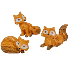  Róka poly 6cm dekorációs kellék
