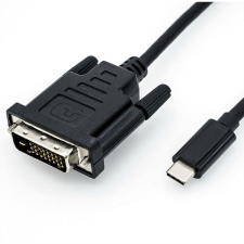ROLINE 11.04.5830-10 USB-C 3.1 - DVI (apa - apa) kábel 1m - Fekete kábel és adapter