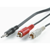 ROLINE 11.09.4349 Jack Audio Csatlakozókábel [1x Jack dugó, 3,5 mm-es - 2x RCA dugó] 10.00 m Fekete Árnyékolt (11.09.4349)
