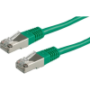 ROLINE 21.15.0383 RJ45 Hálózati kábel, patchkábel CAT 5e S/FTP 0.50 m Zöld Kettős árnyékolás, aranyozott érintkező 1 db (21.15.0383)