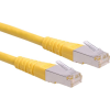 ROLINE 21.15.0825 RJ45 Hálózati kábel, patchkábel CAT 6 S/FTP 1.50 m Sárga Kettős árnyékolás 1 db (21.15.0825)