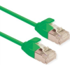 ROLINE 21.15.3332 RJ45 Hálózati kábel, patchkábel CAT 6A U/UTP 0.50 m Zöld Árnyékolatlan, Halogénmentes, Lángálló 1 db ( )