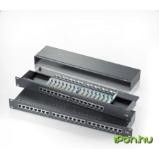 ROLINE Cat5e 19" Patch Panel 24 Ports STP fekete szerver