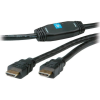 ROLINE HDMI Csatlakozókábel HDMI-A dugó, HDMI-A dugó 30.00 m Fekete 14.01.3465 4K UHD, Árnyékolt, aktív, jelerősítéssel HDMI kábel (14.01.3465)