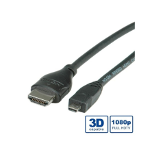 ROLINE HDMI High Speed Ethernet micro HDMI kábel 2m (11.04.5581-10) kábel és adapter