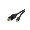 ROLINE kábel displayport - mini displayport, m/m, 1m 11.04.5814-20