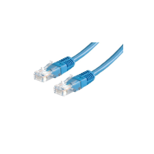 ROLINE Kábel UTP CAT5e, 1m, Roline kék kábel és adapter