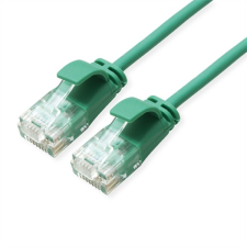ROLINE Kábel UTP CAT6a LSOH, Slim, kihúzásgátló,   3m, zöld kábel és adapter