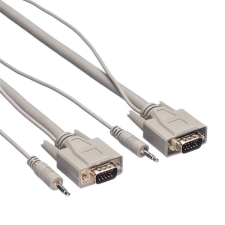 ROLINE kábel vga audio, m/m, 6m, szürke 11.04.5156-10 kábel és adapter