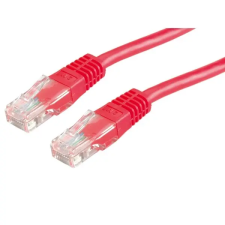 ROLINE Patch kábel, UTP, CAT5e, 3m, piros kábel és adapter