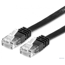 ROLINE Patch kábel VALUE UTP CAT6 lapos kivitel, Fekete 2m - 21.99.0962 kábel és adapter