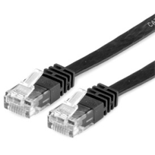 ROLINE Patch kábel VALUE UTP CAT6 lapos kivitel, Fekete 5m - 21.99.0965 kábel és adapter