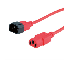 ROLINE - Tápkábel Monitor, C14 - C13, 1,8m, piros - 19.08.1520-25 kábel és adapter