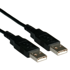 ROLINE USB 2.0 M - USB 2.0 M Összekötőkábel 0.8m Fekete kábel és adapter