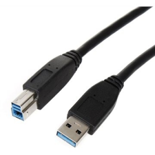 ROLINE USB 3.0 interfész 0,8 méter AB fekete kábel és adapter