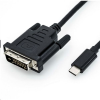 ROLINE USB C 3.1 - DVI M/M adapter 1m kábellel  (11.04.5830-10) (11.04.5830-10)