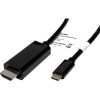 ROLINE USB-C® / HDMI Átalakító kábel USB-C® dugó, HDMI-A dugó 3.00 m Fekete 11.04.5842 USB-C® kijelzőkábel (JAB-4584186)