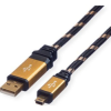 ROLINE USB kábel USB 2.0 USB-A dugó, USB mini B dugó 0.80 m Többszínű Árnyékolt 11.02.8821 (11.02.8821)