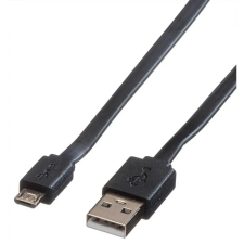 ROLINE USB Micro USB Átalakító Fekete 1m 11.02.8760 kábel és adapter