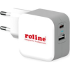 ROLINE USB-s töltőkészülék 38 W 1x USB-A, 1x USB-C® Power Delivery Fehér Beltér (19.11.1054)