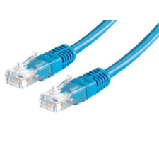 ROLINE UTP CAT5e patch kábel 0.5m kék kábel és adapter