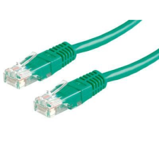 ROLINE UTP CAT5e patch kábel 0.5m zöld (0.5m zöld) kábel és adapter