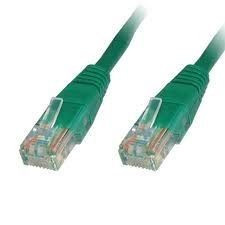 ROLINE UTP CAT6 patch kábel 0.5m zöld kábel és adapter