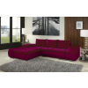  Róma L alakú sarokülő kicsi bíbor bársonyszövet, lenyügöző színben 264 cm