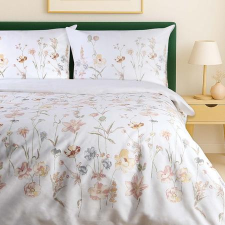  Romantikus virágos egyszemélyes pamutszatén ágyneműhuzat 2 szettes csomag lakástextília