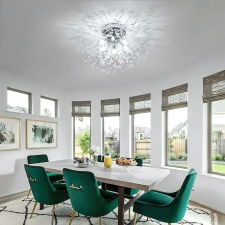  RONDO Vivace kristálycsillár, 5x G9, 40cm átmérő, fényes ezüst világítás