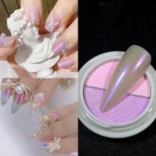 Roniki 2 színű rainbow aurora pigment - 01 körömdíszítő