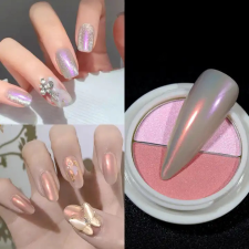 Roniki 2 színű rainbow aurora pigment - 12 körömdíszítő