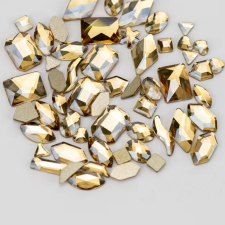 Roniki csiszolt formakő mix - golden shadow - 100db körömdíszítő