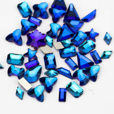 Roniki csiszolt formakő mix - meridian blue - 100db körömdíszítő