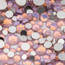 Roniki csiszolt strasszkő mix - SS4-SS20 - rose opal körömdíszítő