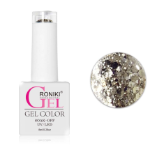 Roniki Diamond-H széria - 08 pezsgő glitteres gél lakk lakk zselé